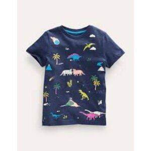 Mini Boden Glow in the Dark Dino Tee, Size 8/9